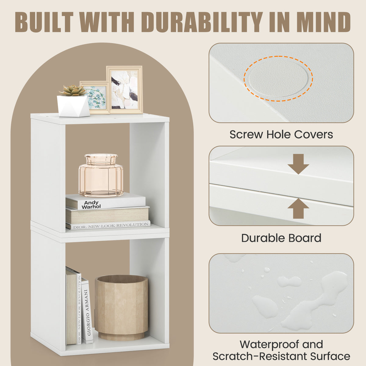 Cube Storage Organizer, Set of 2, White Bookcases at Gallery Canada