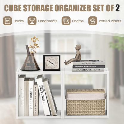 Cube Storage Organizer, Set of 2, White Bookcases at Gallery Canada