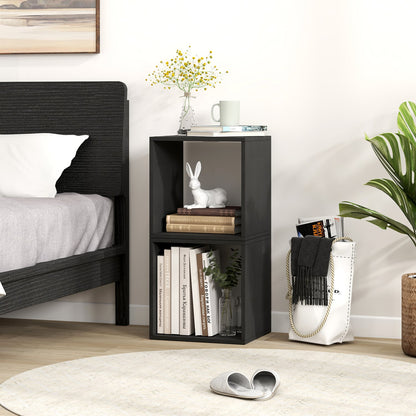 Cube Storage Organizer Set of 2, Black Bookcases at Gallery Canada