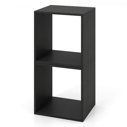 Cube Storage Organizer Set of 2, Black Bookcases Black at Gallery Canada
