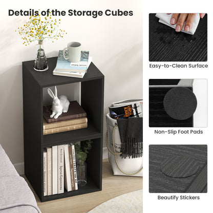 Cube Storage Organizer Set of 2, Black Bookcases at Gallery Canada
