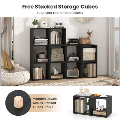Cube Storage Organizer Set of 2, Black Bookcases at Gallery Canada