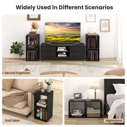 Cube Storage Organizer Set of 2, Black Bookcases at Gallery Canada