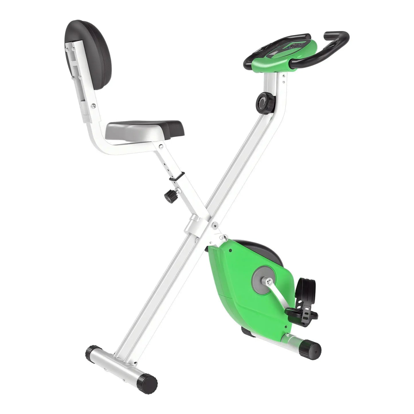 Foldable Indoor Stationary Bike, 8-Level Magnetic Resistance, Green