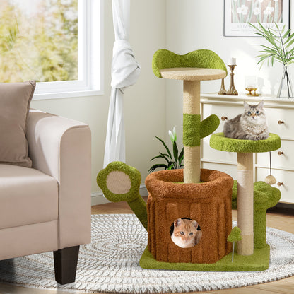 Cute Cat Tree Indoor Pet Jungle Activity Center, Green Cat Trees Condos & Scratchers at Gallery Canada