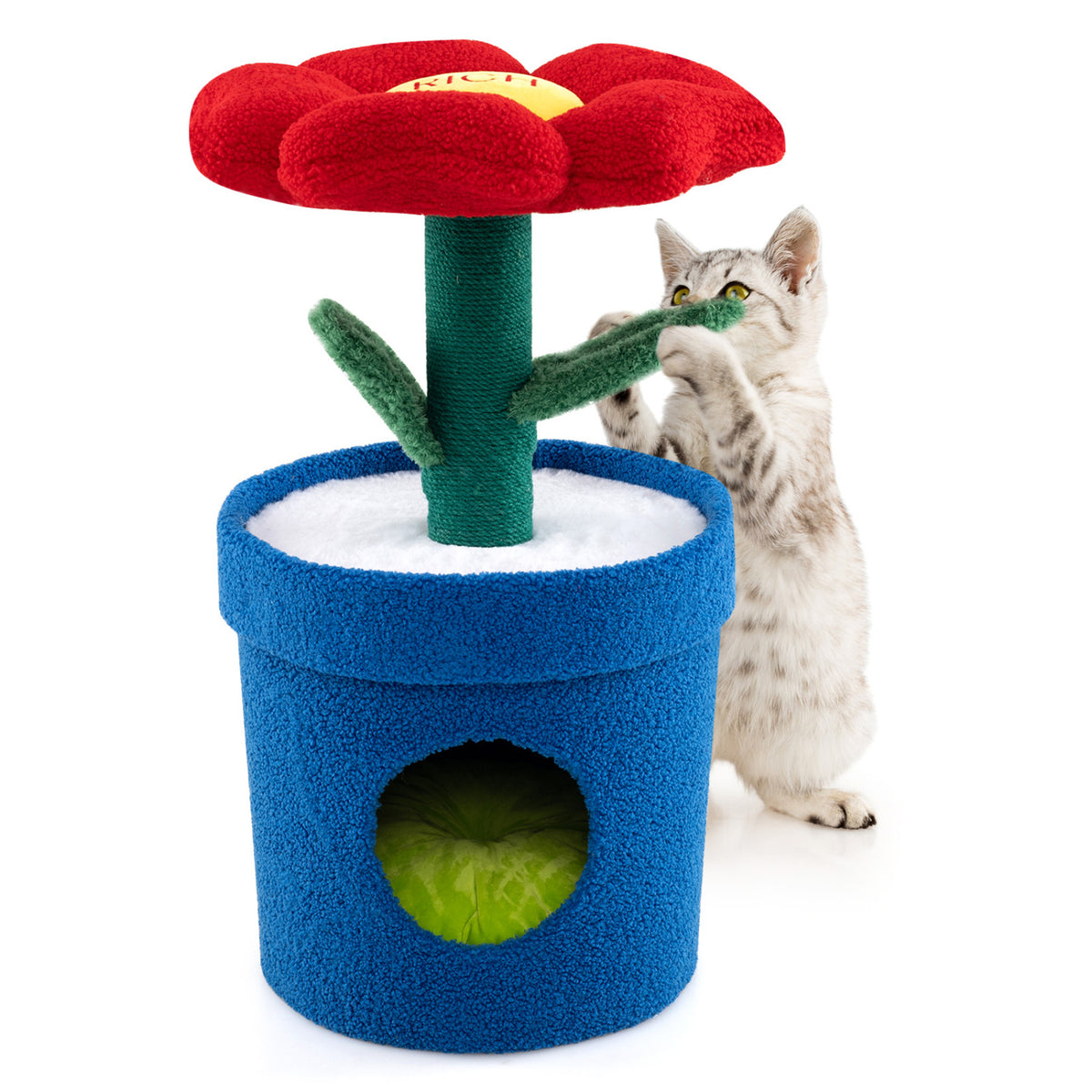 Cute Cat Tree With Flower Perch For Indoor Cats, Red Cat Trees Condos & Scratchers at Gallery Canada