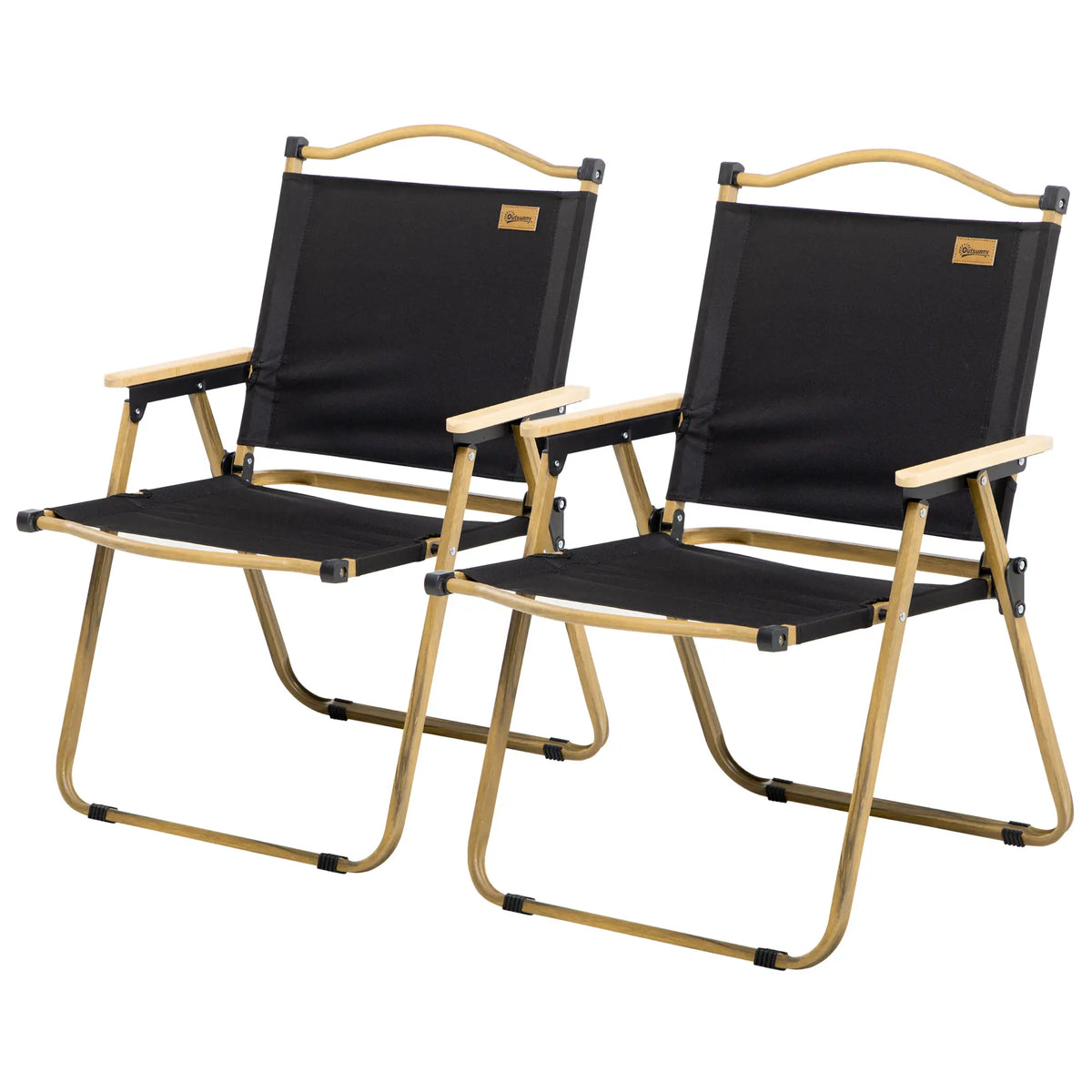 Set Of 2 Folding Camping Chairs Portable, Black Picnic Tables & Camping Chairs at Gallery Canada
