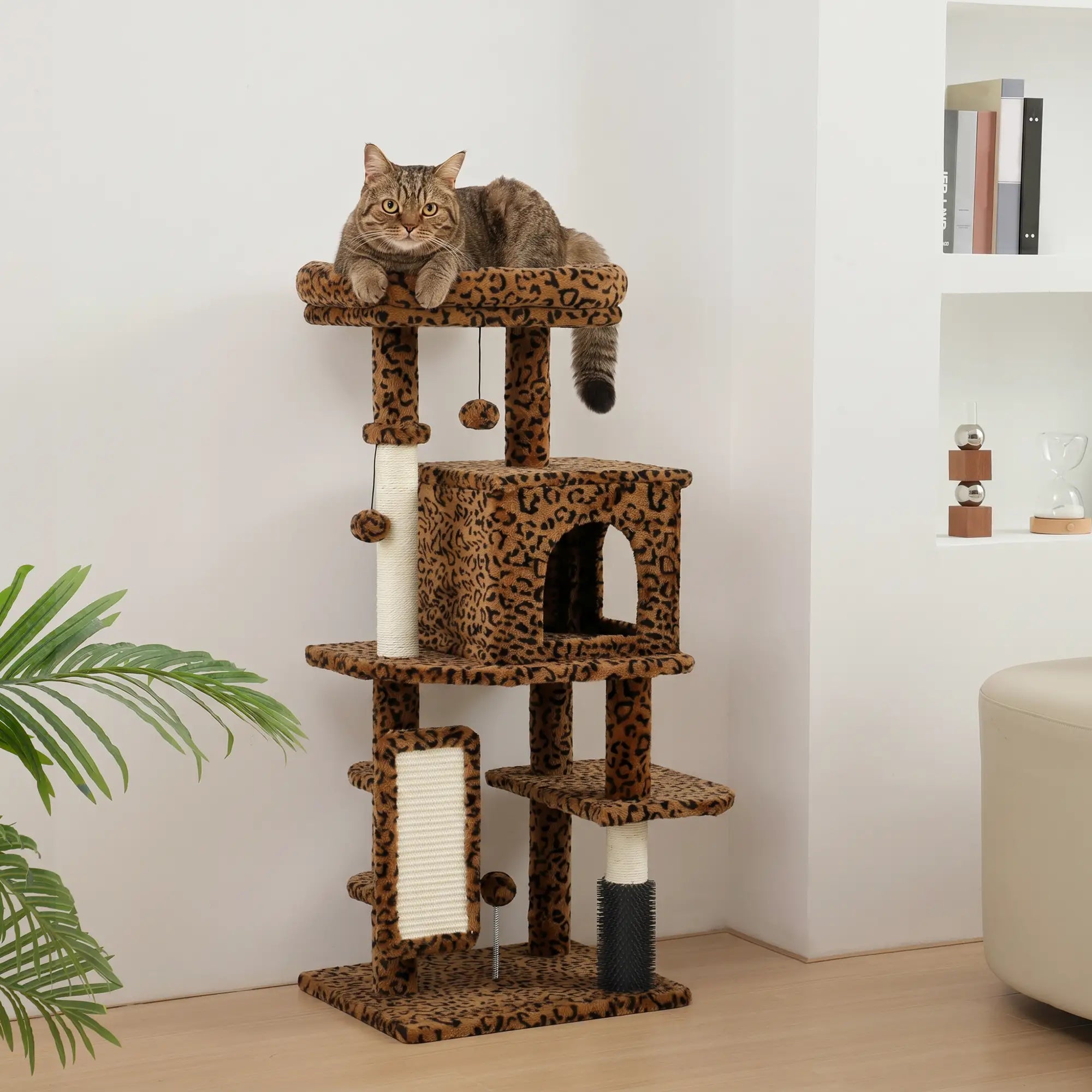 41 Inch Cat Tree With Scratching Posts, Bed, Condo, Platforms Cat Trees at Gallery Canada