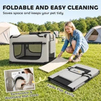 Soft Sided Pet Carrier Bag for Extra Large Dogs, Light Grey Dog Bike Trailers & Strollers at Gallery Canada