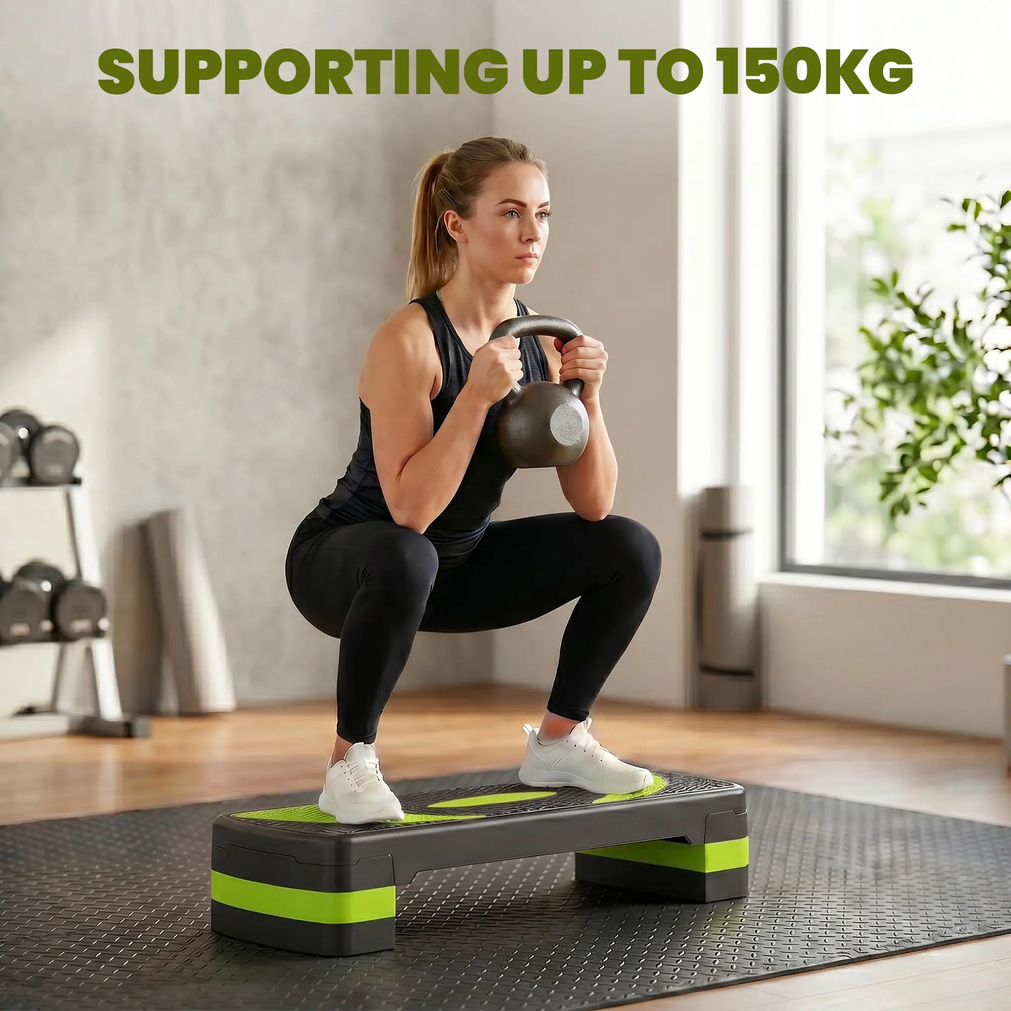 Adjustable Aerobic Stepper, Exercise Step Platform, 4