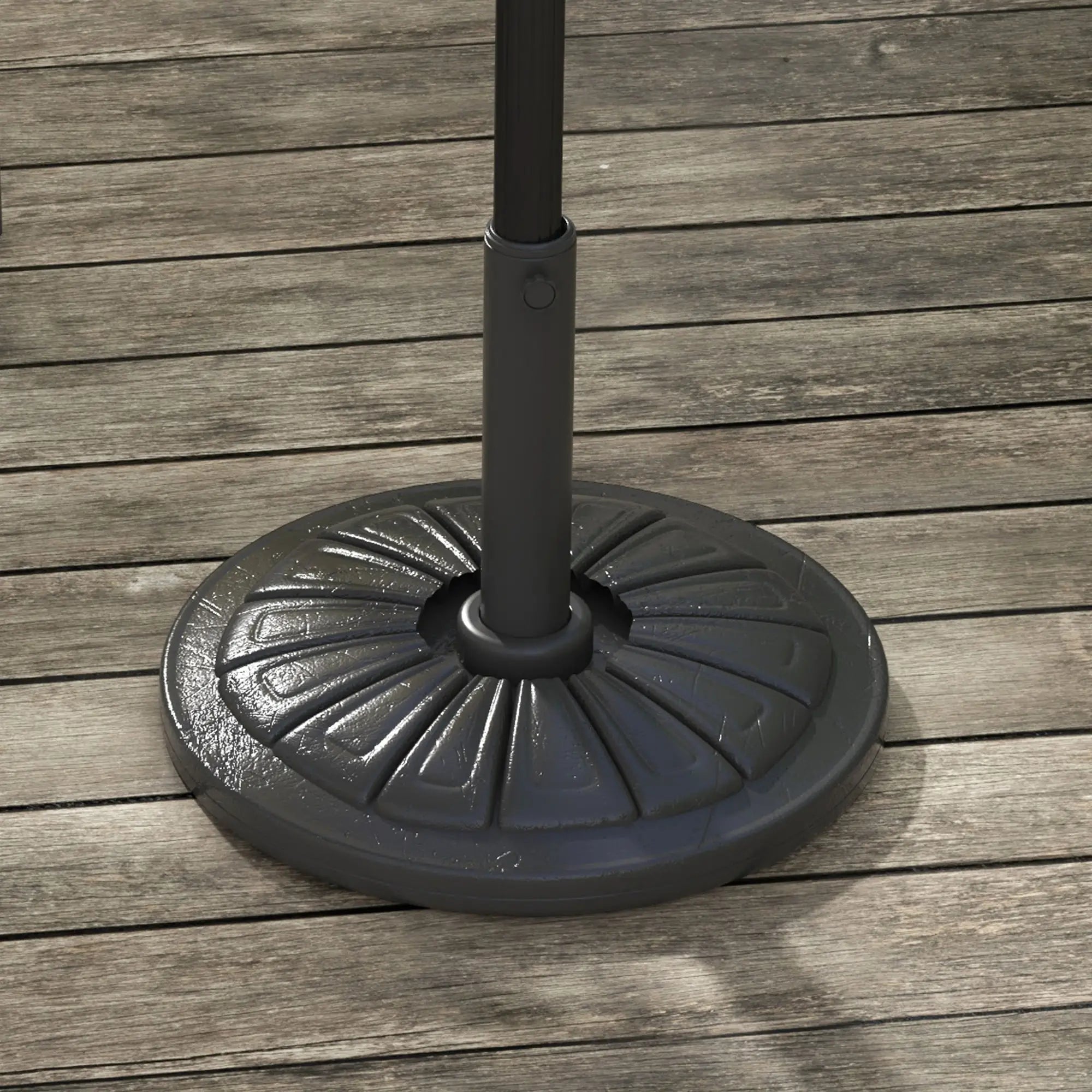 Heavy Duty Concrete Umbrella Base, Steel Pole, Round Parasol Stand, Black Umbrella Bases at Gallery Canada