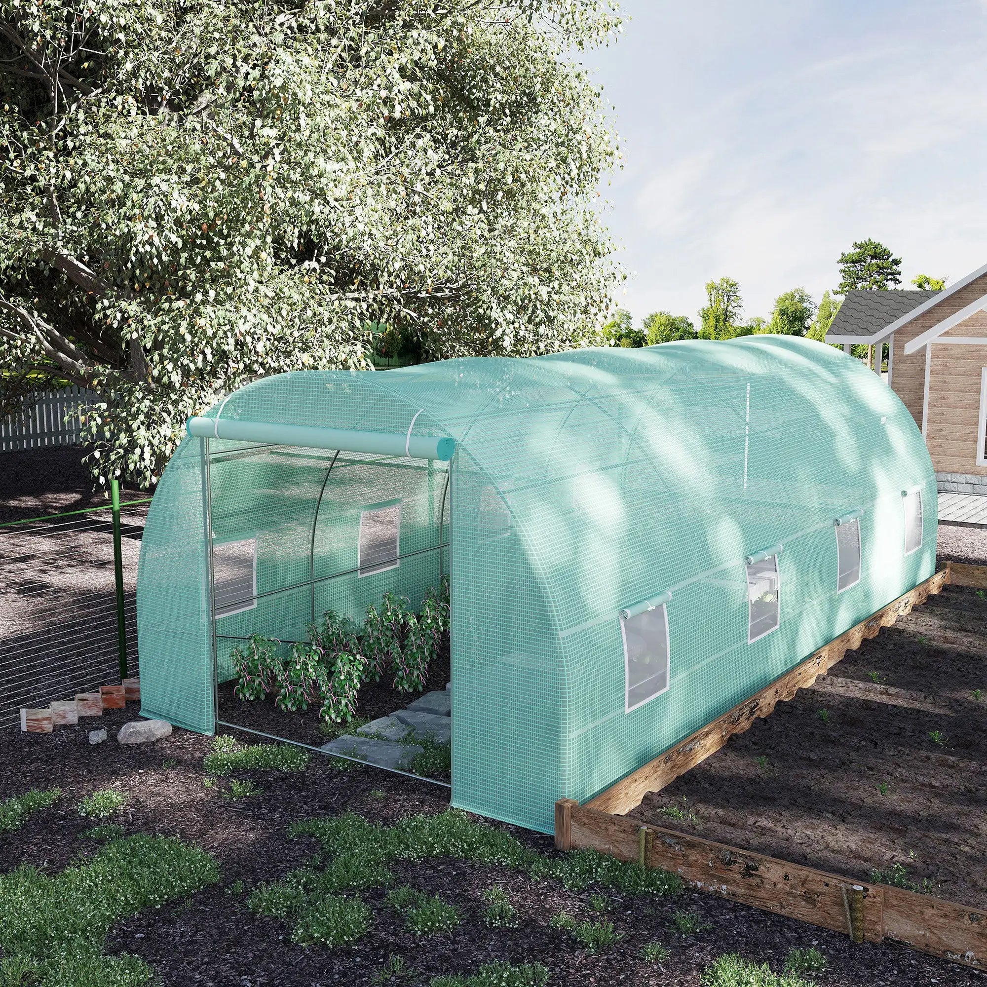Walk-In Greenhouse 20x10x7ft, Heavy Duty, Outdoor Plant Grow House Walk In Greenhouses at Gallery Canada