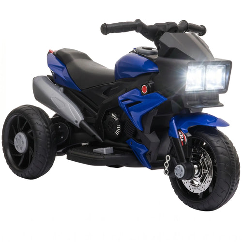 Kids Electric Motorcycle Ride-On Toy, 6V Battery Powered, Blue