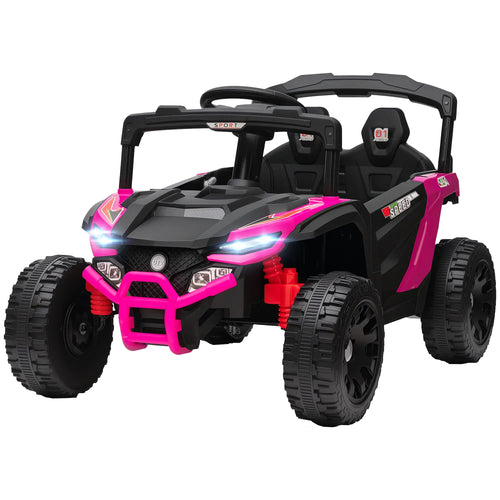 12V Kids Ride On Truck, Dual Motors, Rear Suspension, Remote Control, Pink