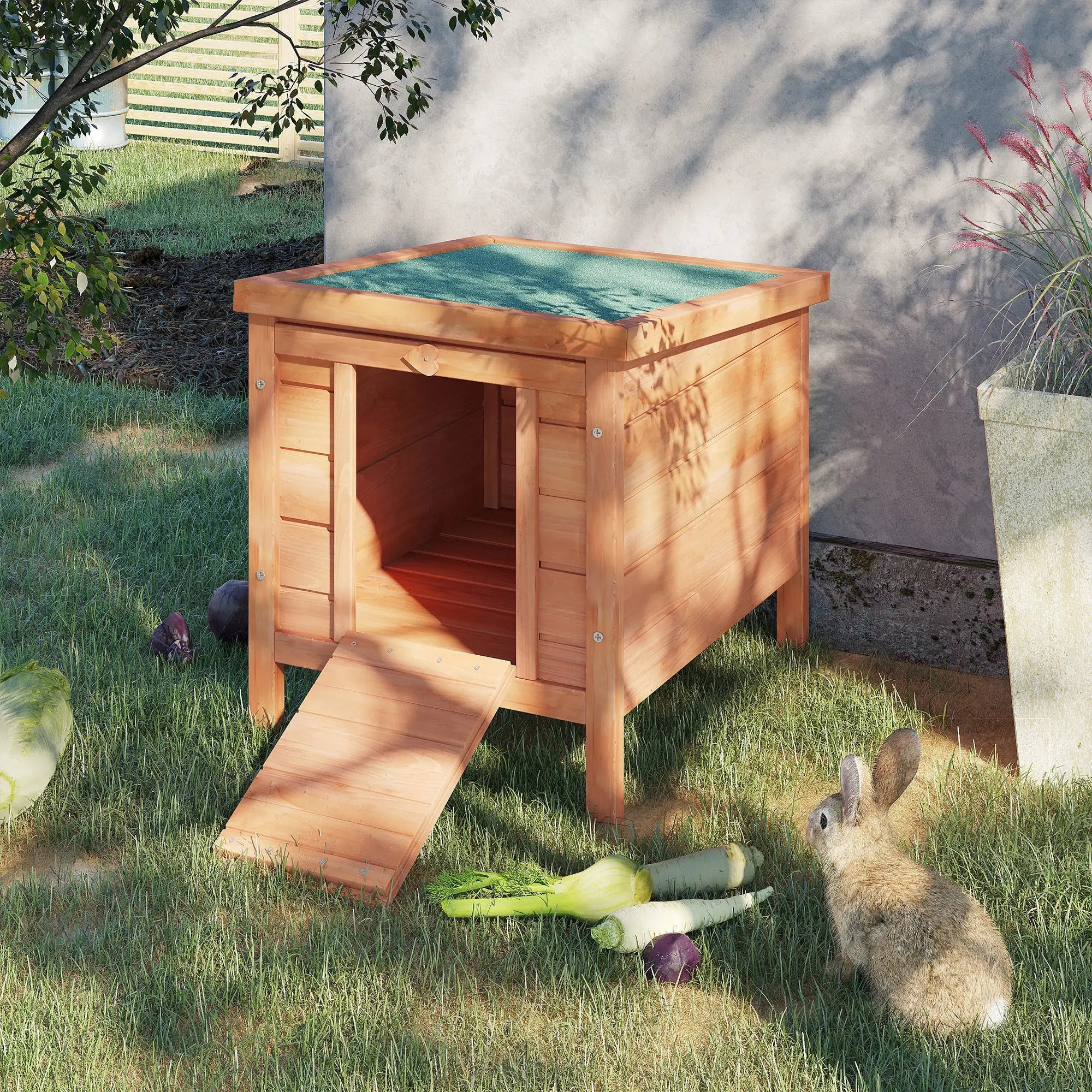 Wooden Rabbit Hutch, Bunny Cage, Outdoor Cat House, 20