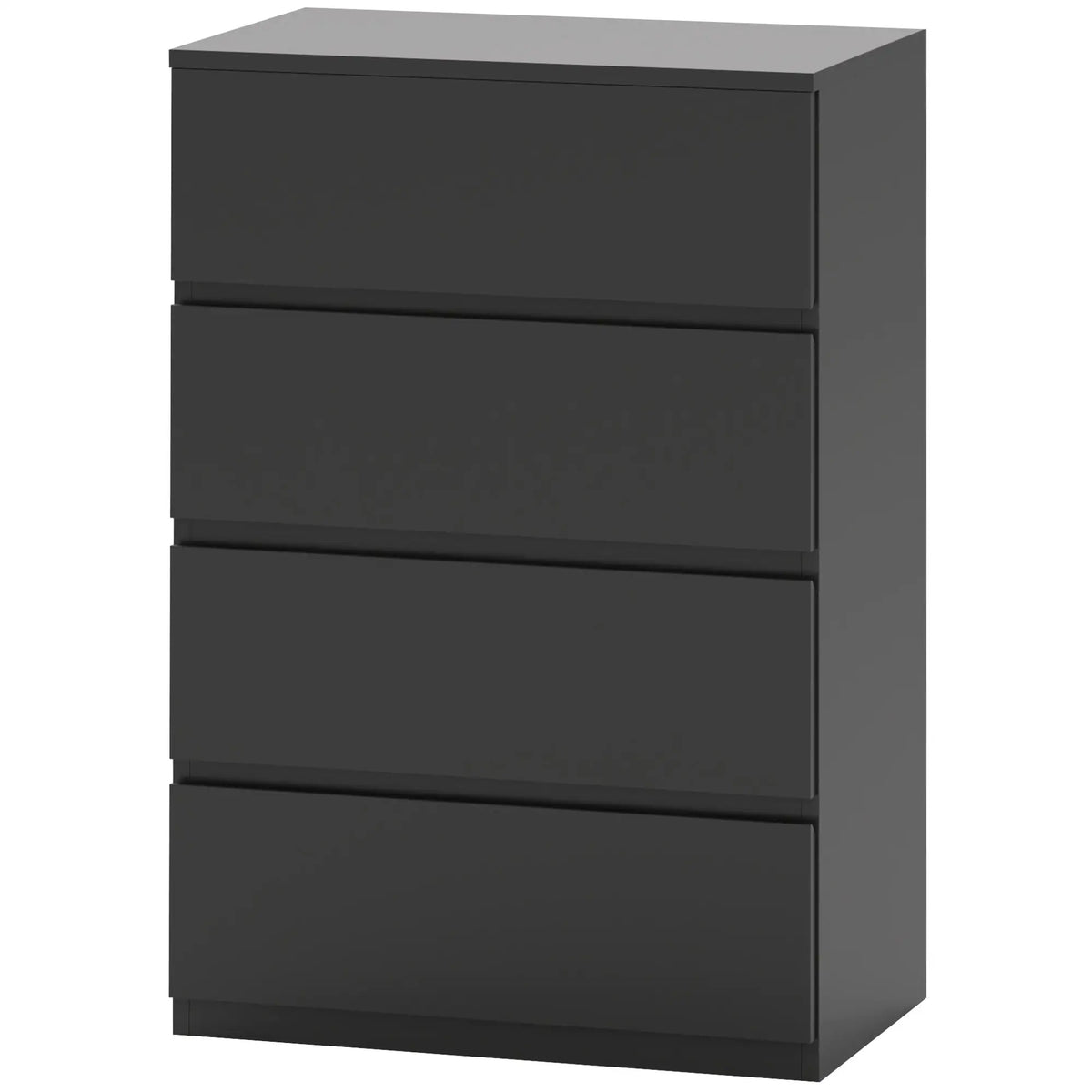 4 Drawer Chest, Freestanding Storage Unit, Black Storage Cabinets Black at Gallery Canada