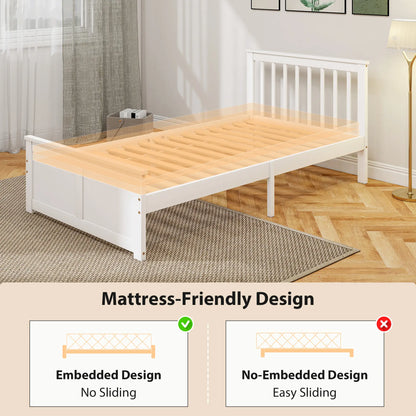 Pine Twin Bed Frame, Wood Storage Drawers, White Bed Frames at Gallery Canada