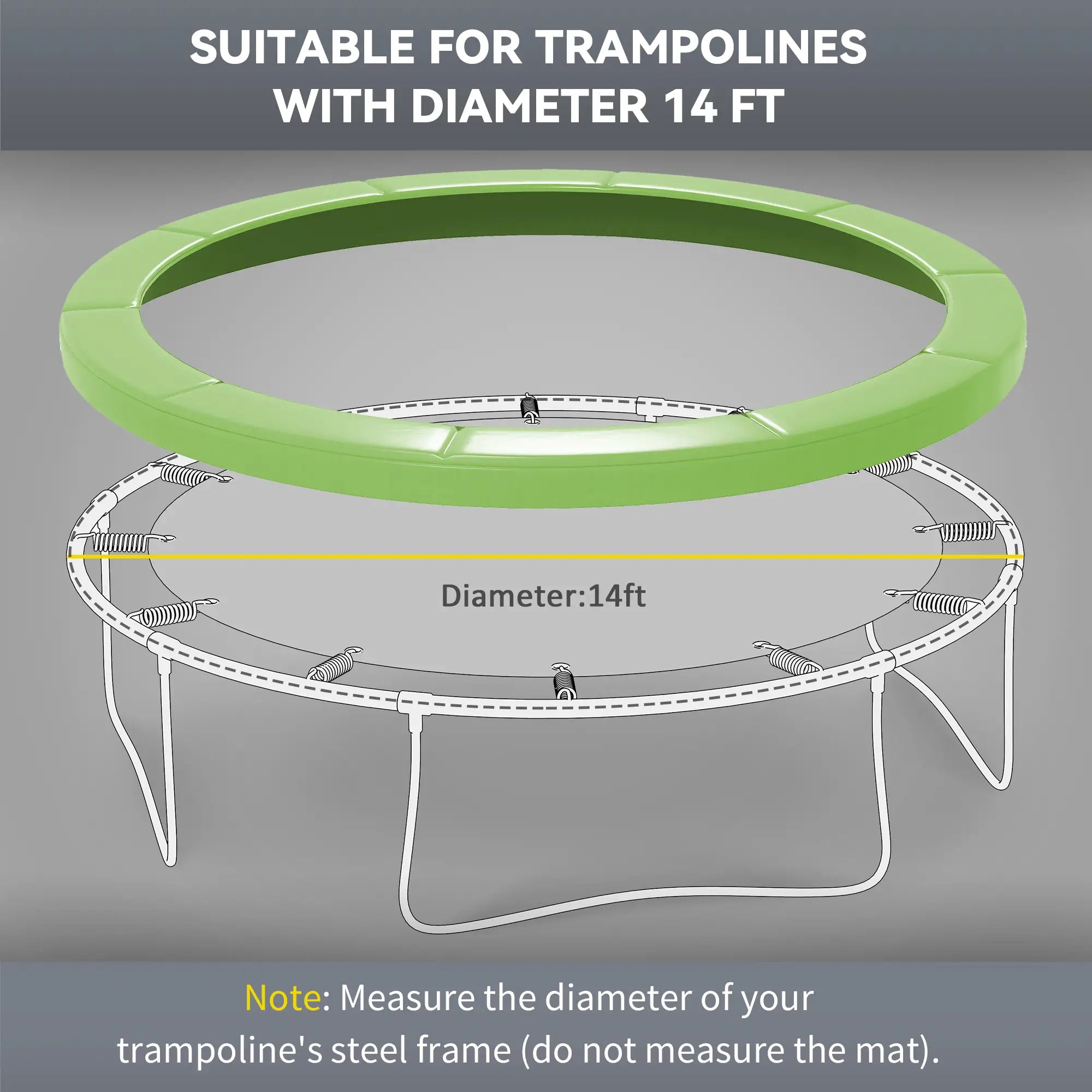 14FT Trampoline Spring Cover, Replacement Pad, Green Trampolines at Gallery Canada