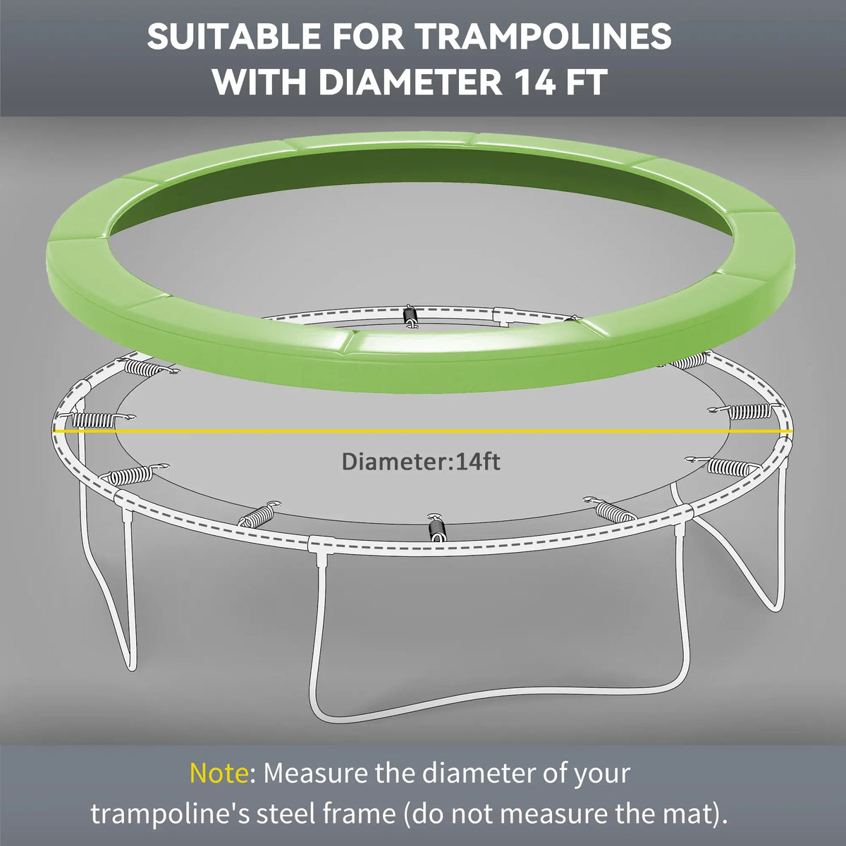 14FT Trampoline Spring Cover, Replacement Pad, Green Trampolines at Gallery Canada