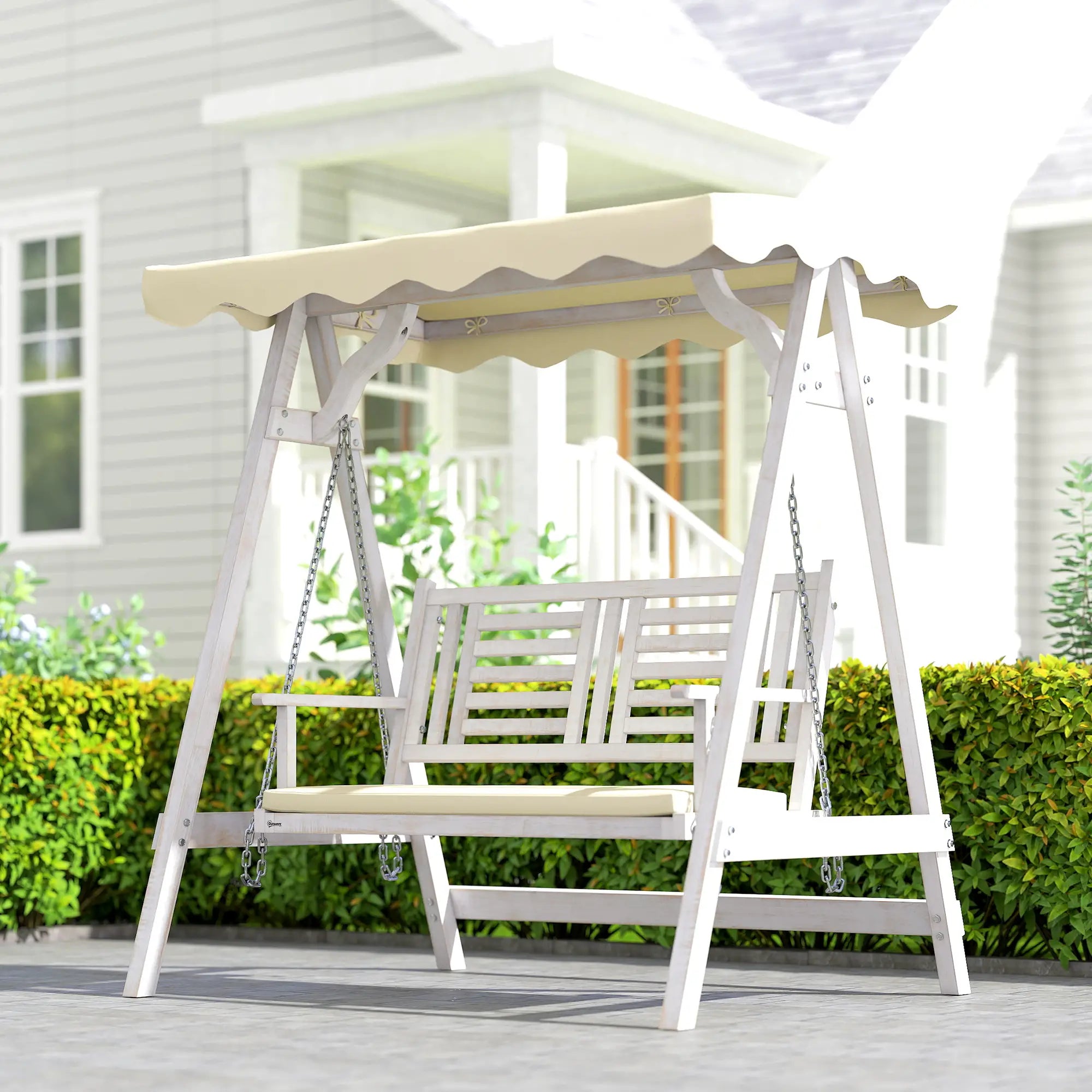 2 Seater Patio Swing With Stand, Canopy & Cushion Patio Swings with Stand at Gallery Canada