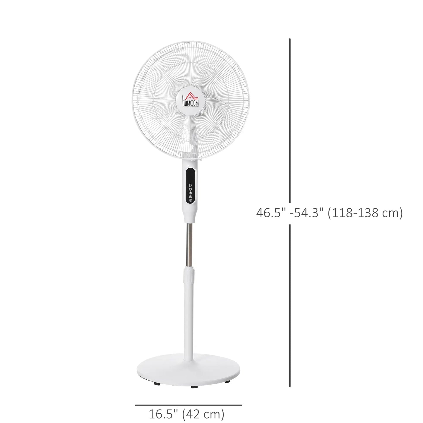 Standing Floor Fan with Remote, Tall Pedestal Fan, White Stand Fans at Gallery Canada