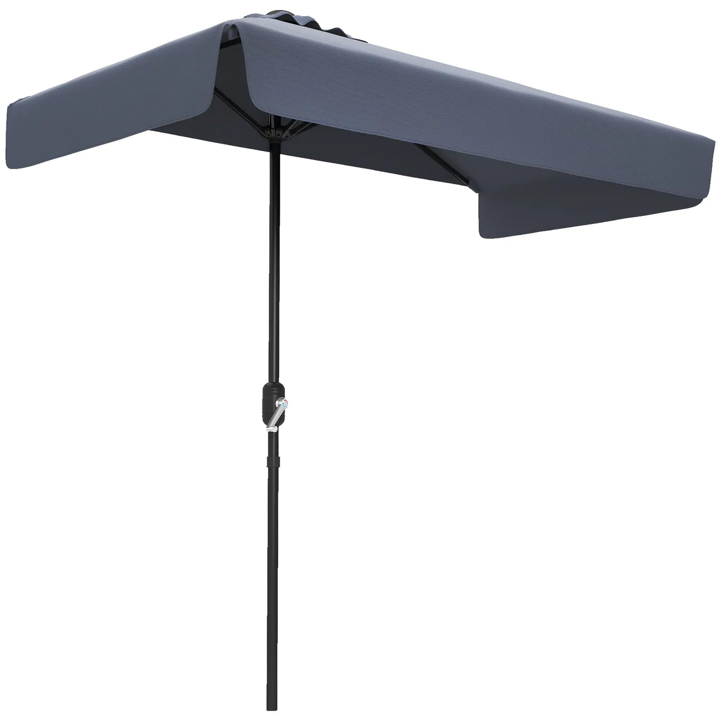 7.5ft Half Umbrella, Crank Handle, Top Vent, Dark Blue Half Round Umbrellas at Gallery Canada