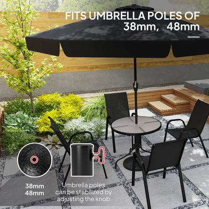 Concrete Umbrella Base, 26 lbs, Φ18.7" x 12.6" H, Black Umbrella Bases at Gallery Canada