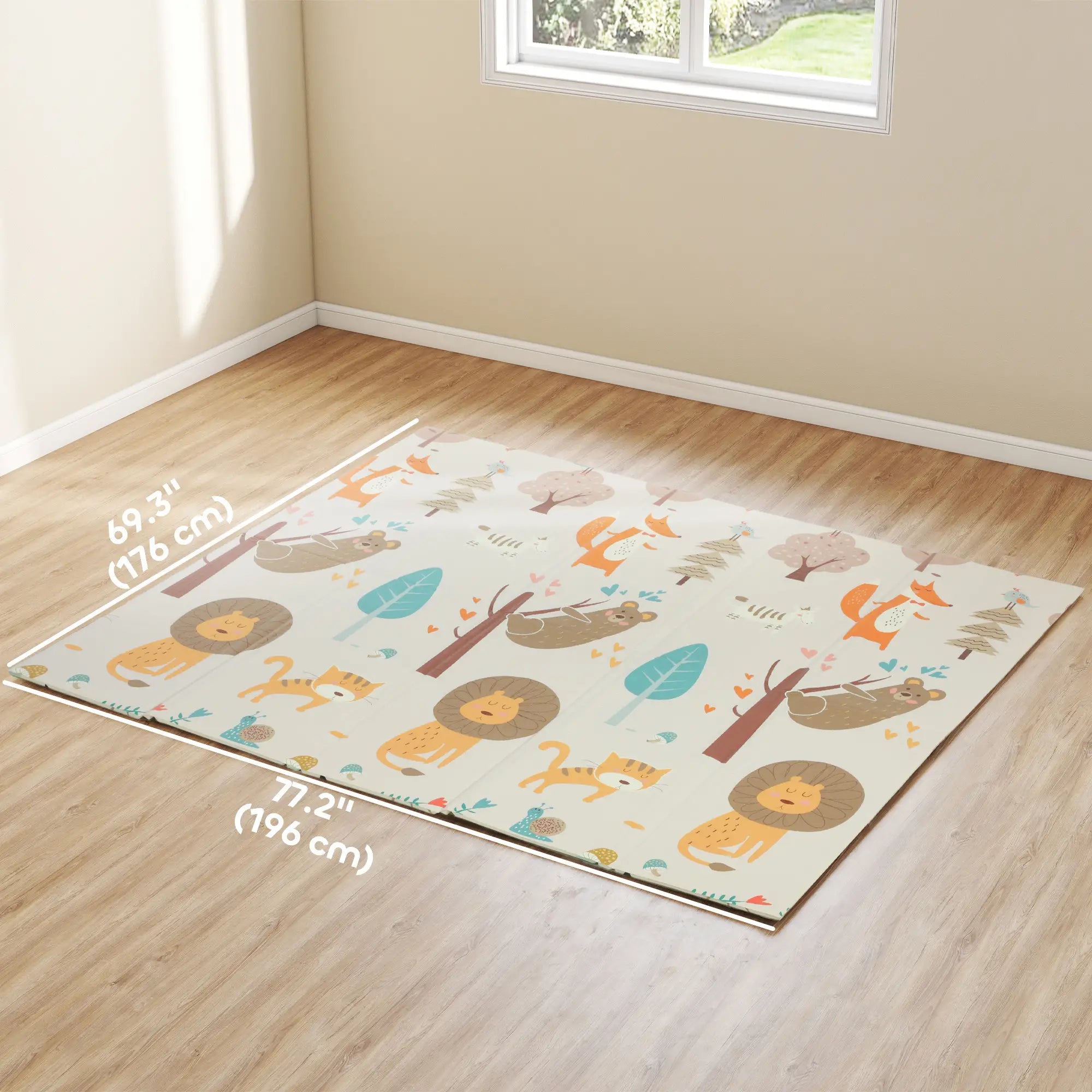 Double Sided Baby Play Mat, Reversible Waterproof, Animal Theme Kids Gym & Playmats at Gallery Canada