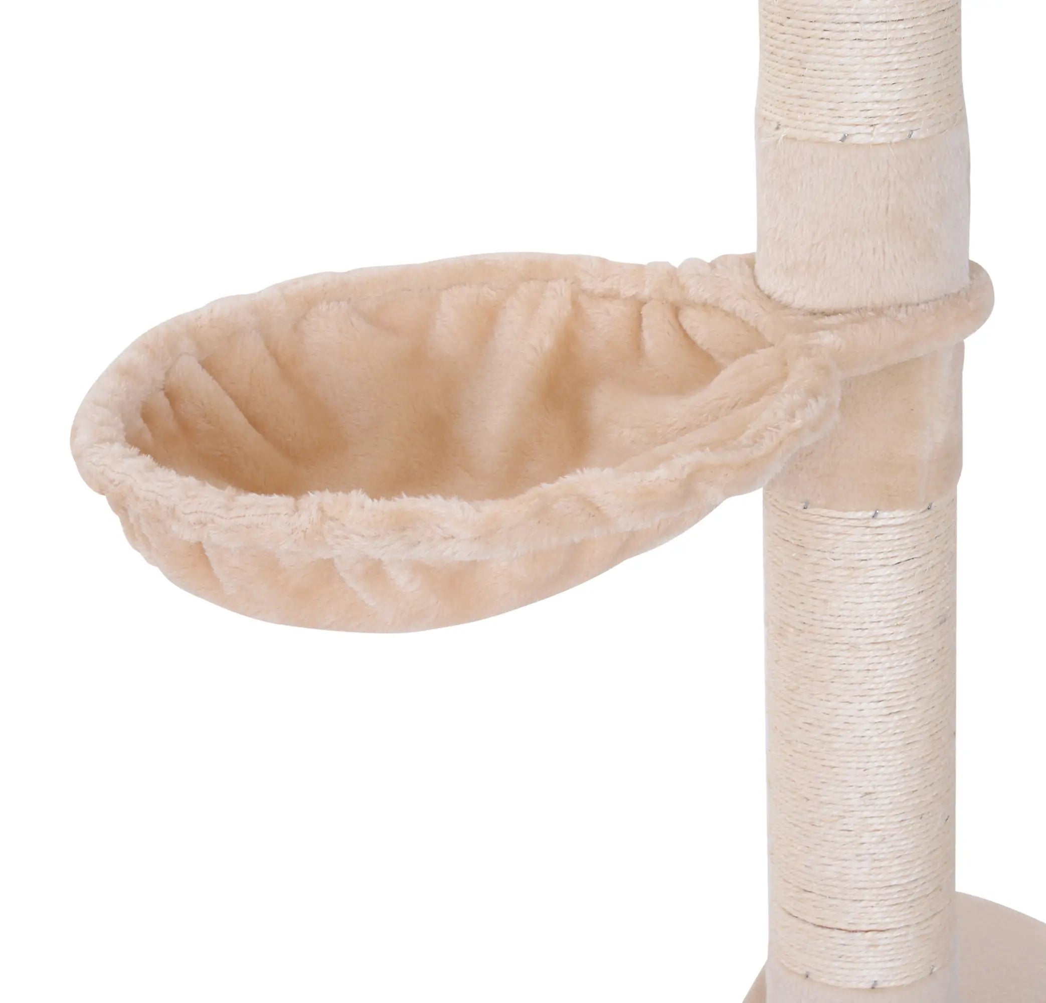8.5ft Cat Climbing Tree, 5-Tier Kitty Activity Center, Scratching Post, Beige Floor to Ceiling Cat Trees at Gallery Canada