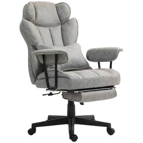 Big and Tall Office Chair with Foot Rest, 400LBS, Grey