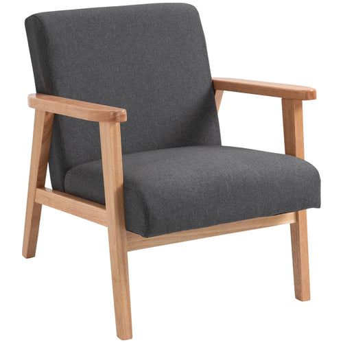 Mid-Century Modern Accent Chair, Grey
