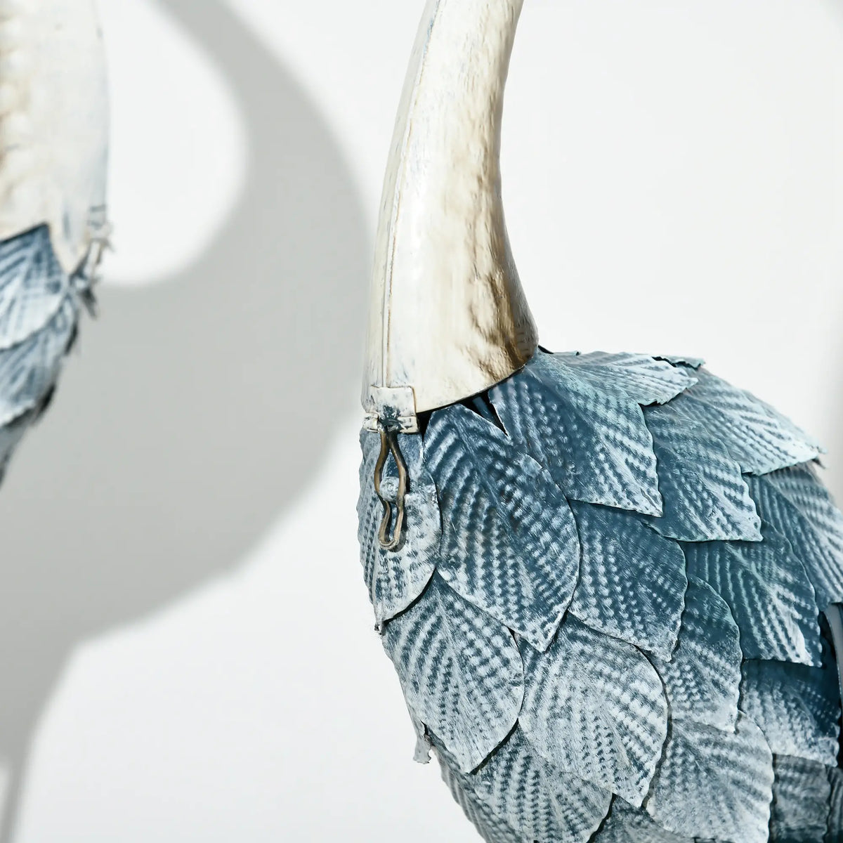 Set of 2 Crane Garden Sculptures, 28.5"-29.1", Blue Garden Decor at Gallery Canada