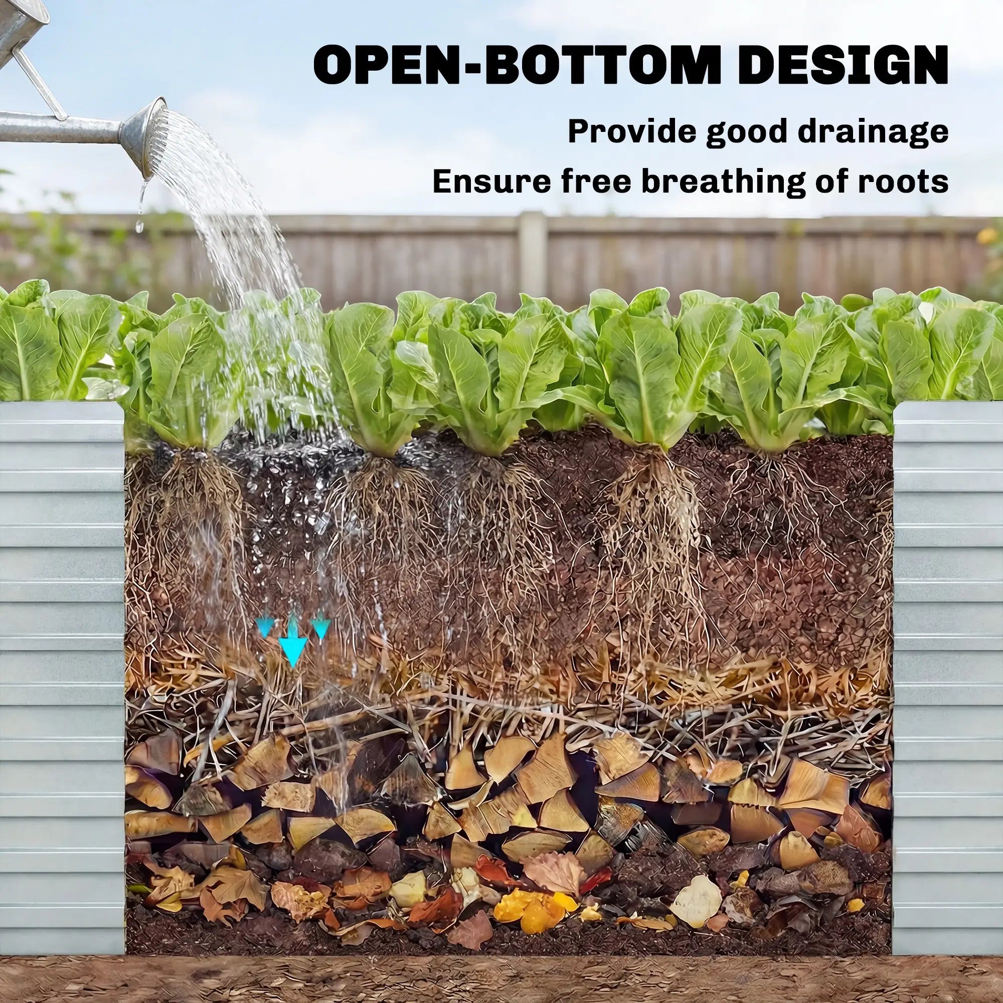 5' x 3' x 2' Raised Garden Bed, Galvanized Planter Box, Silver Galvanized Planter Boxes at Gallery Canada