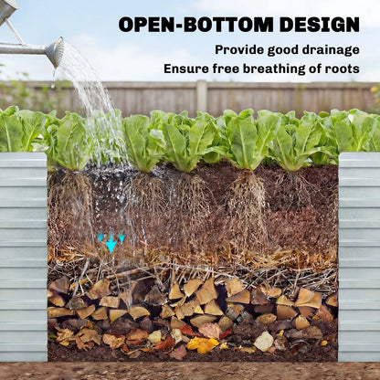 5' x 3' x 2' Raised Garden Bed, Galvanized Planter Box, Silver Galvanized Planter Boxes at Gallery Canada