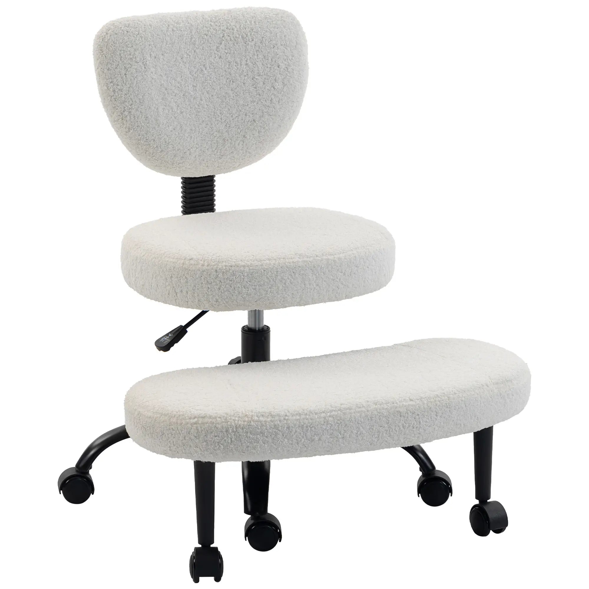 Ergonomic Cross Legged Office Chair, 360 Swivel, Cream Task Chairs Multi Colour at Gallery Canada