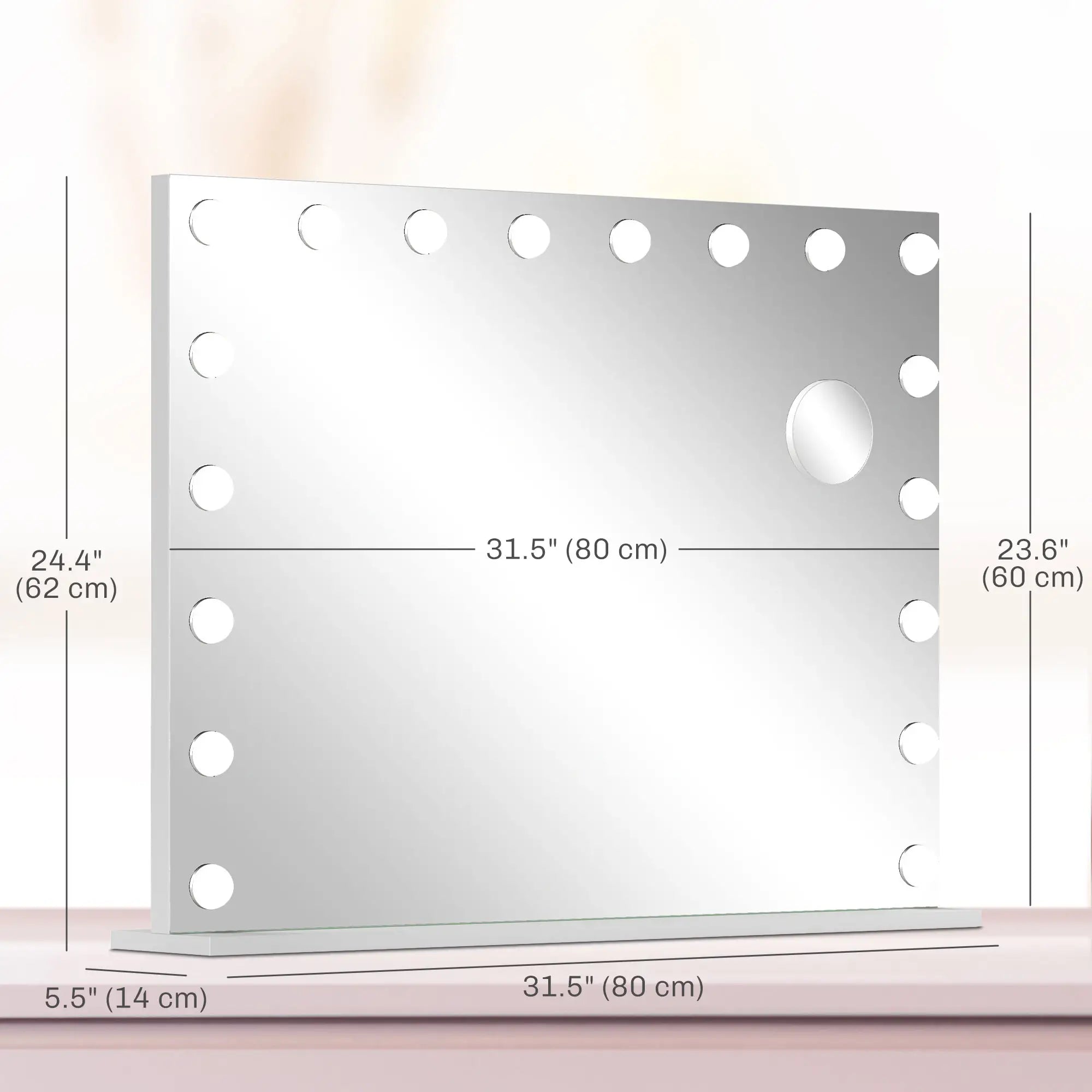 Hollywood Vanity Mirror With Lights, 31.5