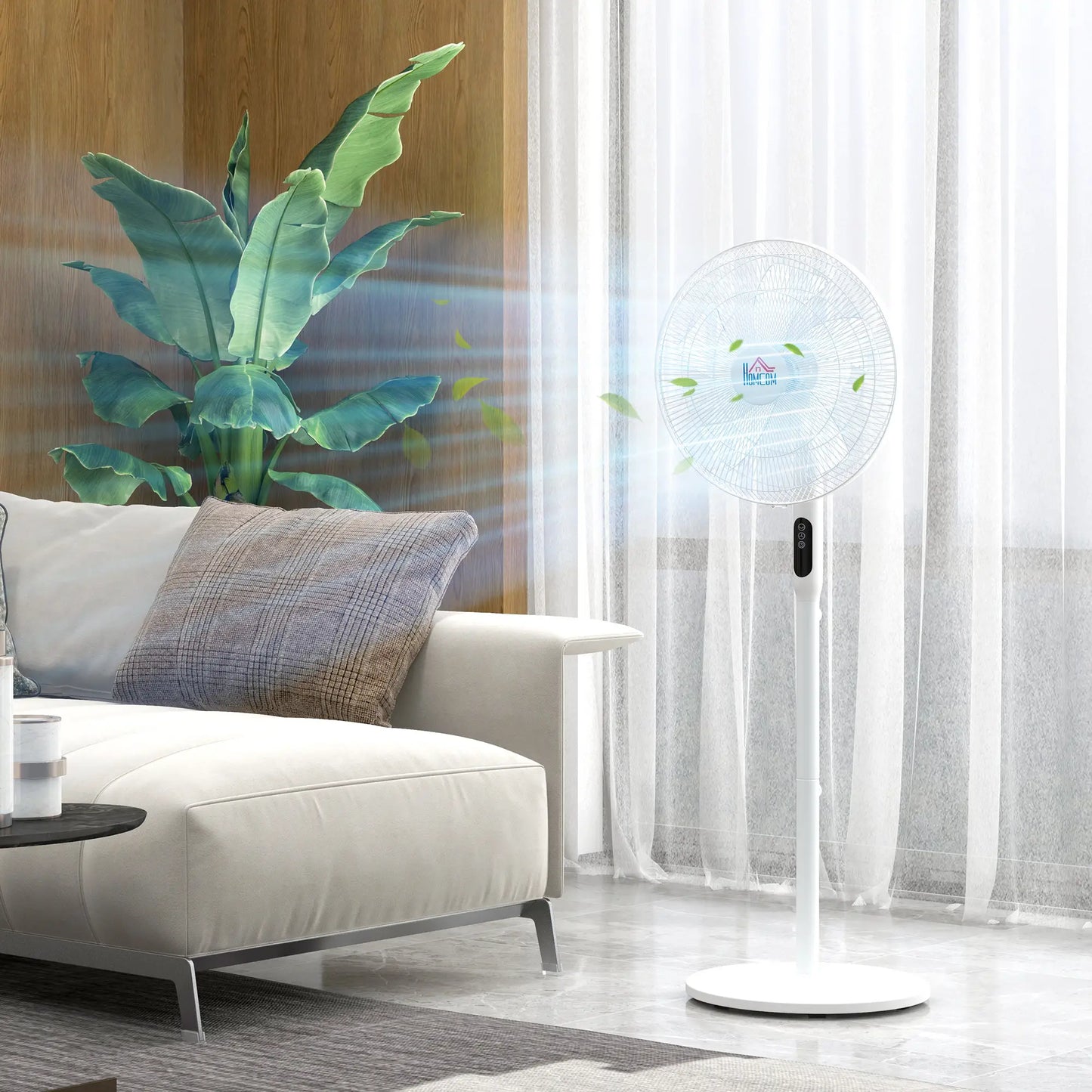 16" Tower and Pedestal Fan Set, Remote, Adjustable, White Tower Fans at Gallery Canada