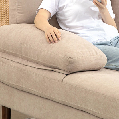 U Shape Couch, Double Chaise Lounge, 4 Seater Sofa, Wooden Legs, Beige Sofas & Reclining Chairs at Gallery Canada