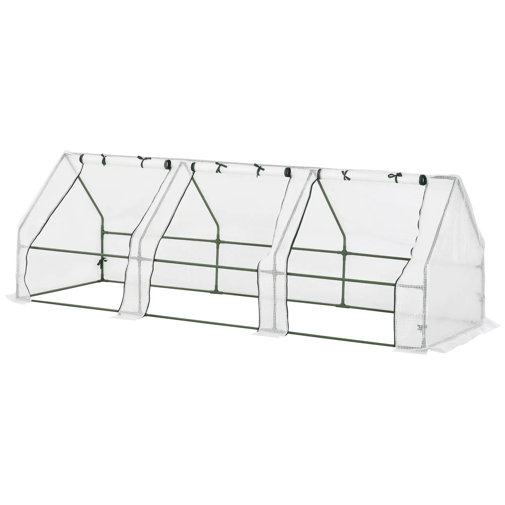 9' x 3' x 3' Mini Greenhouse, Portable with PE Cover, White Mini Greenhouses at Gallery Canada