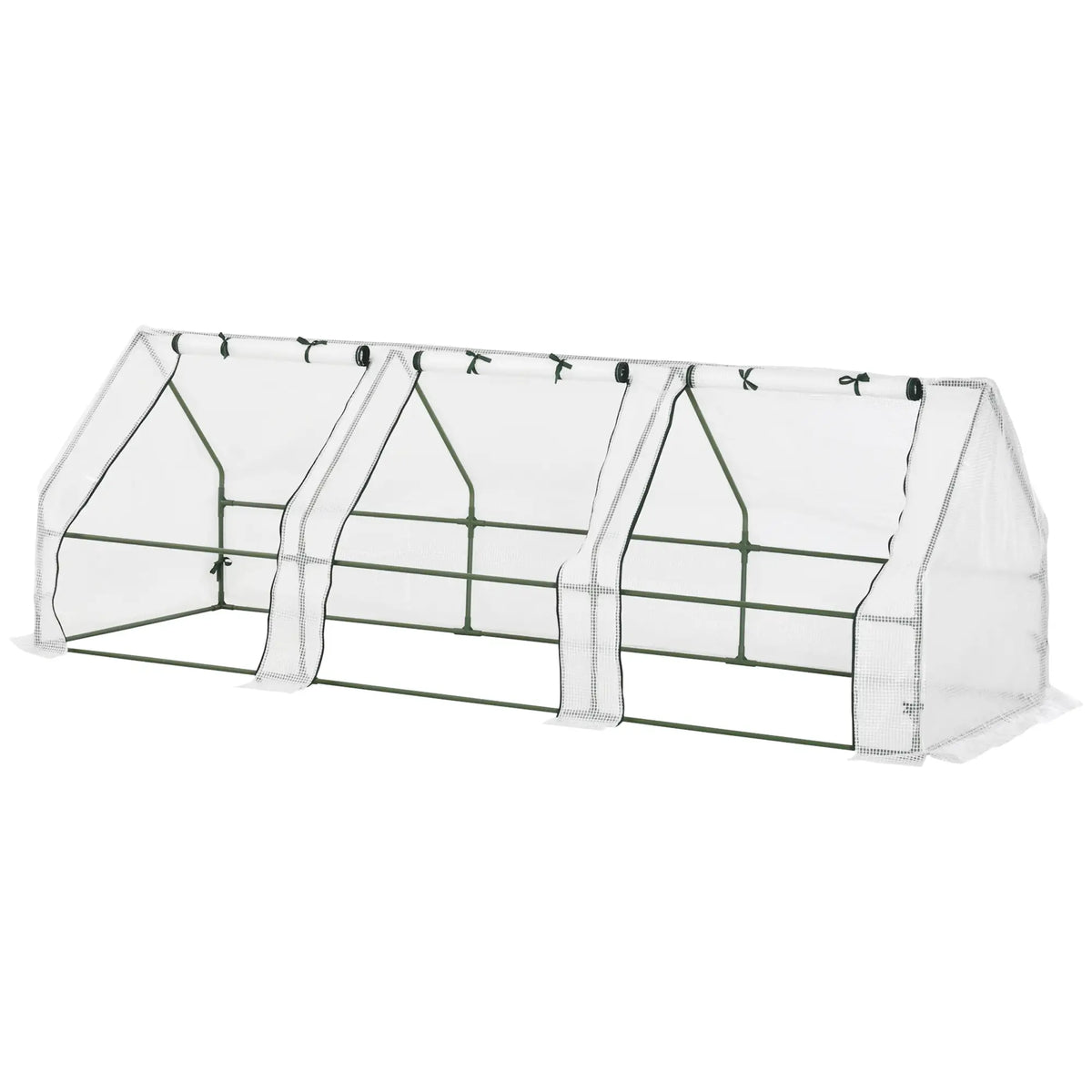 9' x 3' x 3' Mini Greenhouse, Portable with PE Cover, White Mini Greenhouses at Gallery Canada