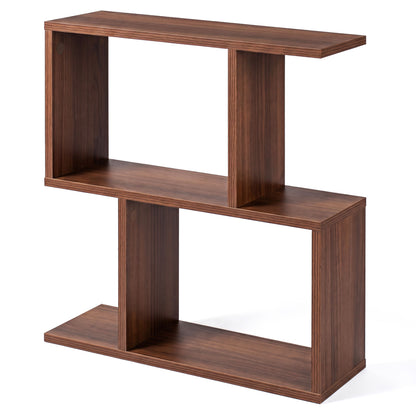 Decorative Storage Shelf, Open Layout, Non-Slip Pads, Walnut