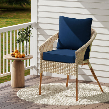 Deep Seat Chair Cushion Pads Set, With Rope Belts, Blue Outdoor Furniture Accessories at Gallery Canada