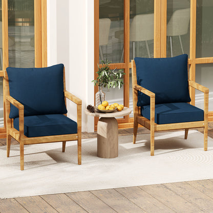 Deep Seat Chair Cushion Pads Set, With Rope Belts, Blue Outdoor Furniture Accessories at Gallery Canada