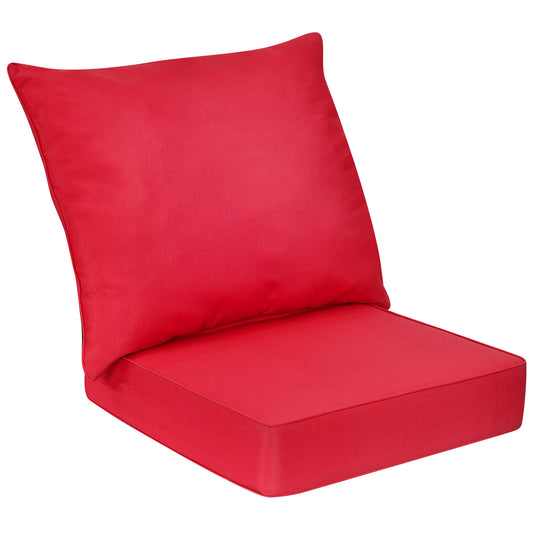 Deep Seat Chair Cushion Pads Set With Rope Belts, Indoor Outdoor, Red Outdoor Furniture Accessories Red at Gallery Canada