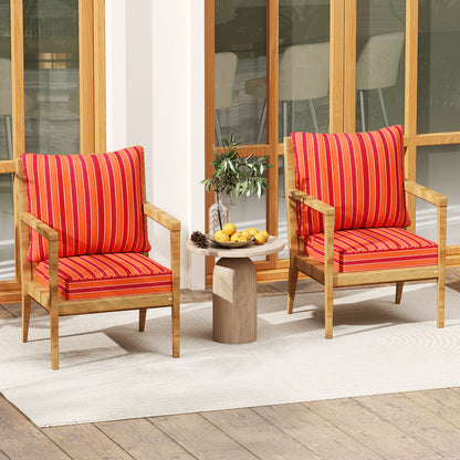 Deep Seat Chair Cushion Pads Set, With Rope Belts, Orange Outdoor Furniture Accessories at Gallery Canada