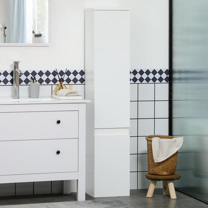 Tall Bathroom Cabinet, Adjustable Shelves, 11.8" x 11" x 6", White Bathroom Cabinets at Gallery Canada