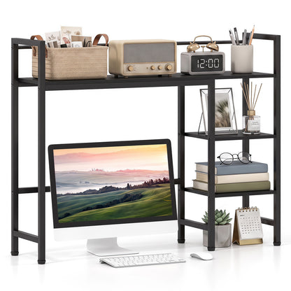 Desktop Bookshelf 38.5" W, Storage Rack, Black
