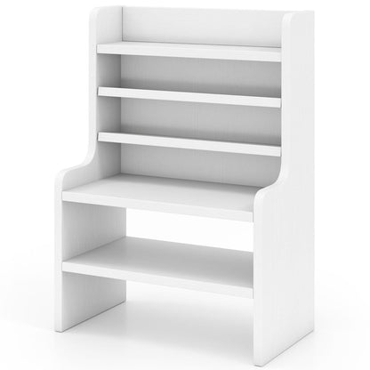 Desktop Organizer 6-Tier Mini Storage Rack with 2 Removable Shelves, White Bookcases White at Gallery Canada