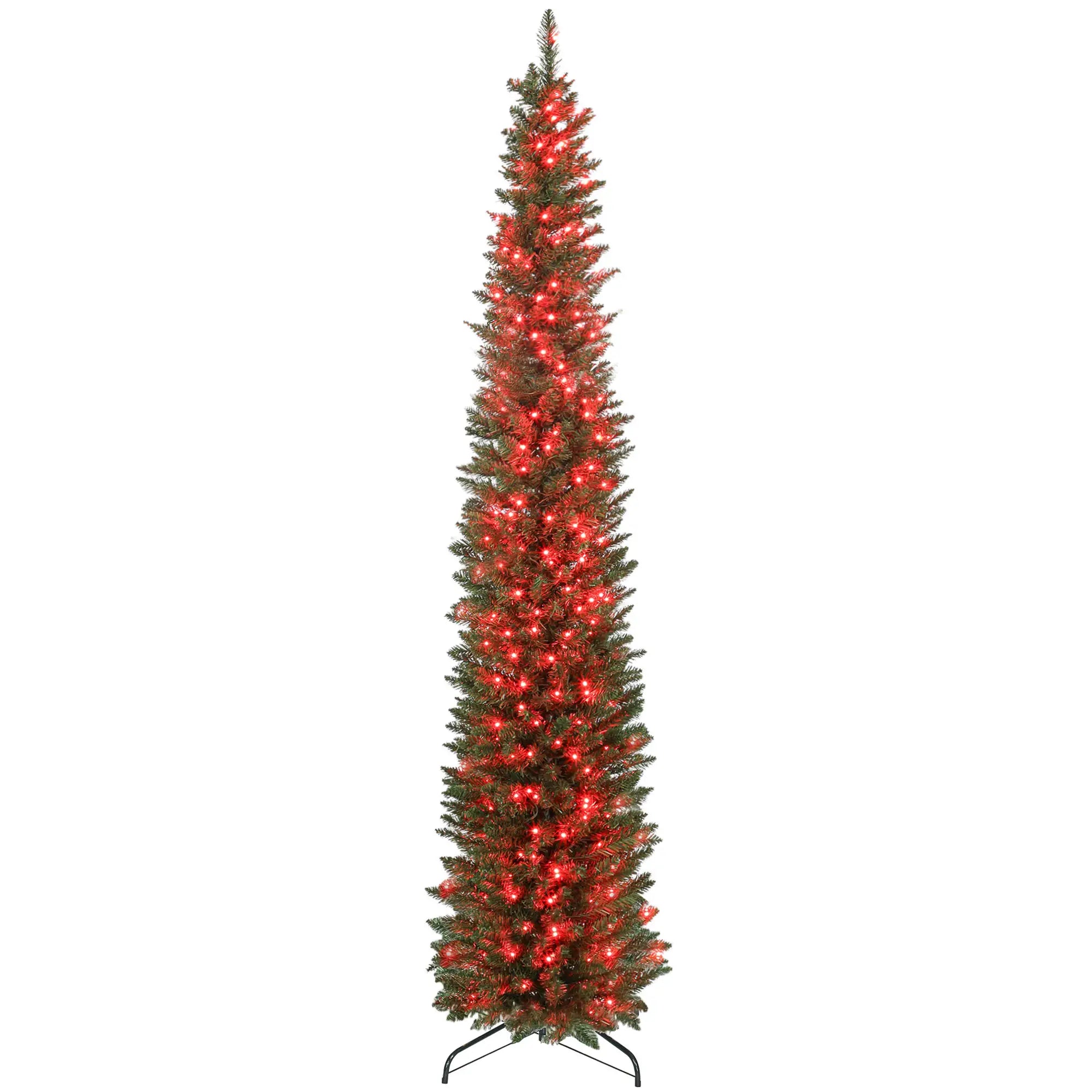 7.5ft Christmas Tree, Colorful DIY LEDs, Hinged Pencil, Remote, Timer, Green Pencil Christmas Trees at Gallery Canada