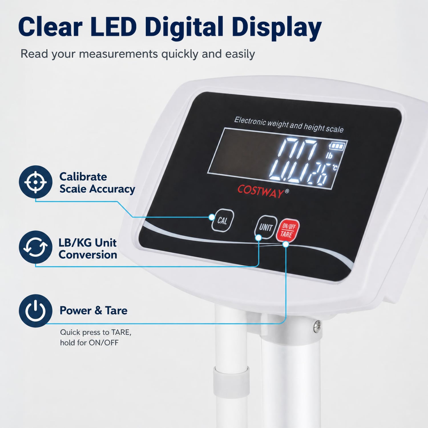 Digital Height & Weight Scale, 400 lbs, LED Kitchen Tools at Gallery Canada